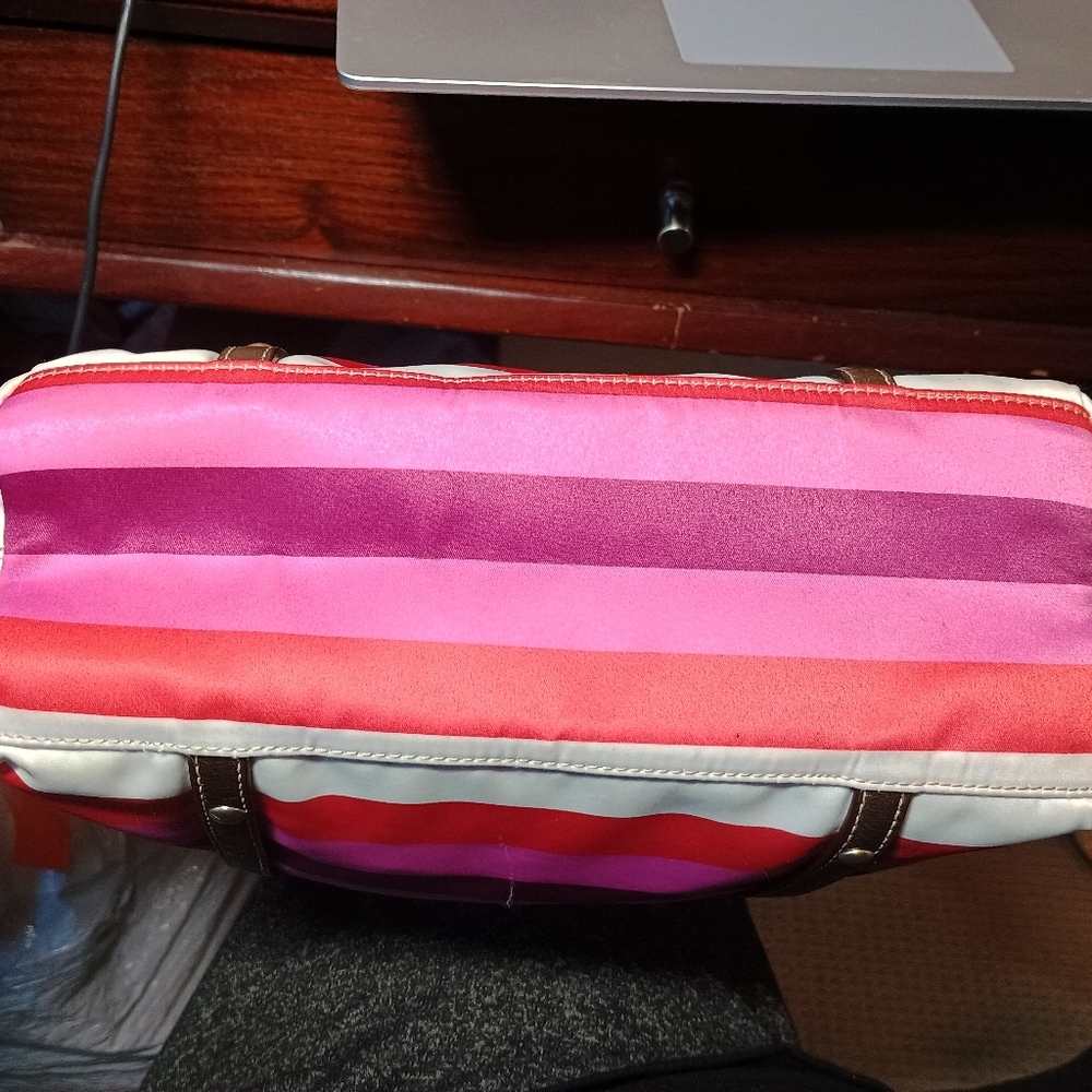 Coach Legacy Stripe Sateen Tote - Picture 6 of 9